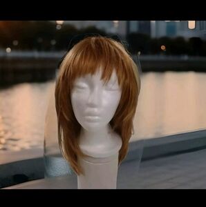 Monalisa Collection Women's Wig Semi Blonde Layered Shoulder With Bangs Japan